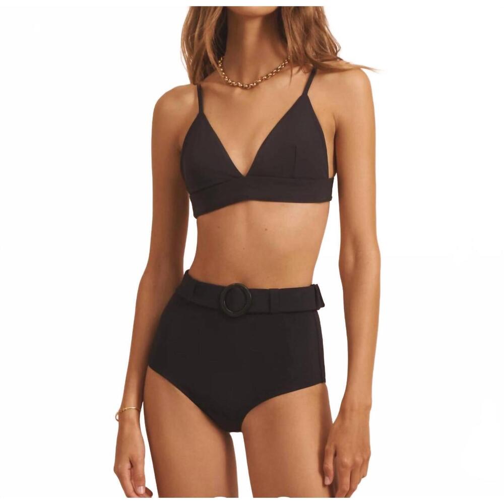 NEW EVARAE women's elena bikini bottom in black